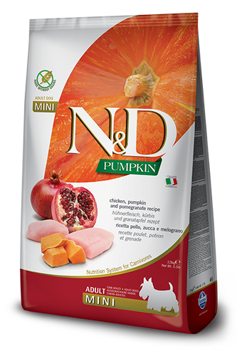 Farmina N&D Pumpkin Formula Mini Chicken and Pomegranate Adult Dog Food